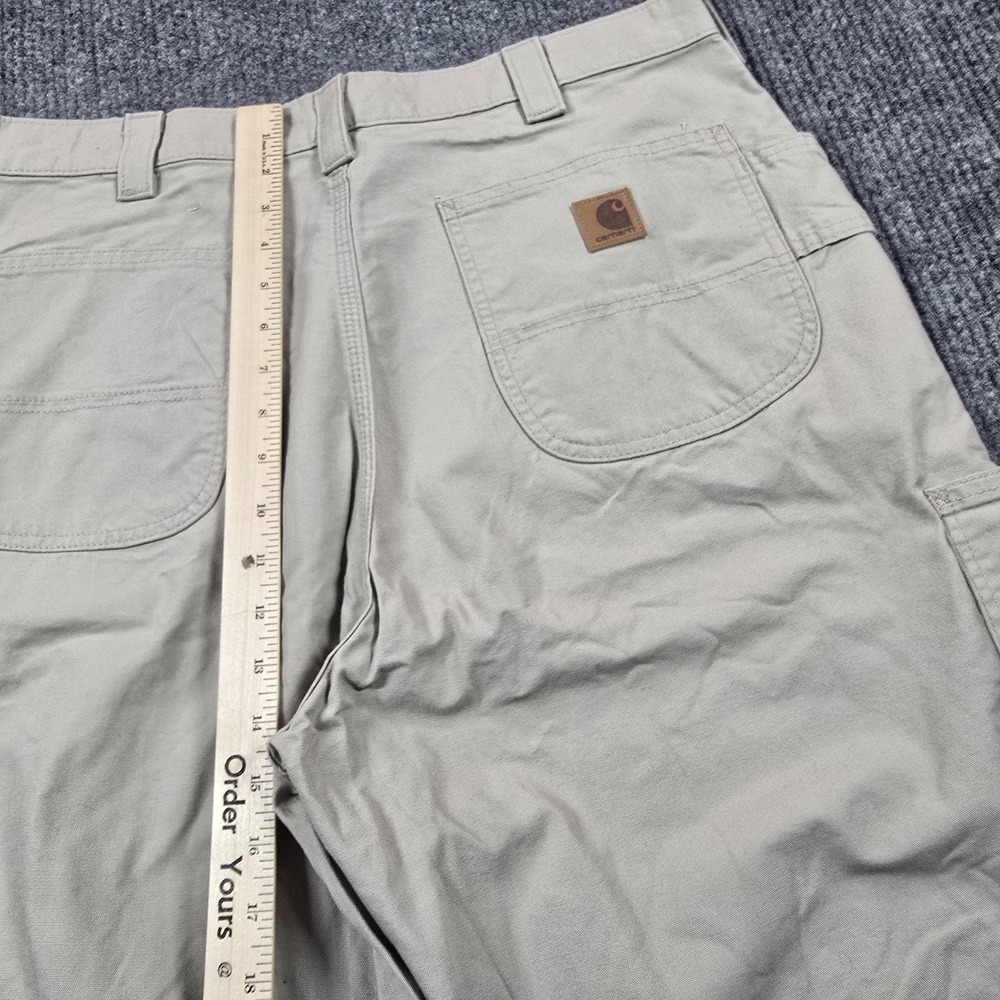 Carhartt Pants Mens 38x36 Beige Loose Original Fit Canvas Work Carpenter B151 - Picture 11 of 12